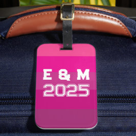 「カスタマイズ可能なモノグラムと年 ラゲッジタグ