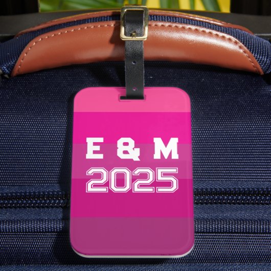 「カスタマイズ可能なモノグラムと年 ラゲッジタグ (正面インサイチュ2)