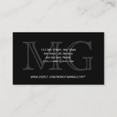 カスタマイズ可能なモノグラムの名刺 名刺 (裏面)