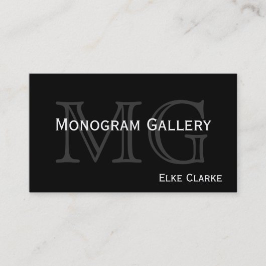 カスタマイズ可能なモノグラムの名刺 名刺 (正面)