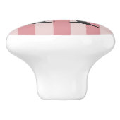 カスタマイズ可能なモノグラムストライプピンクのキャベツバラ セラミックノブ (側面)