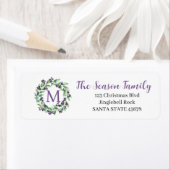 カスタマイズ可能なモノグラムラベルクリスマス ラベル (インサイチュ)