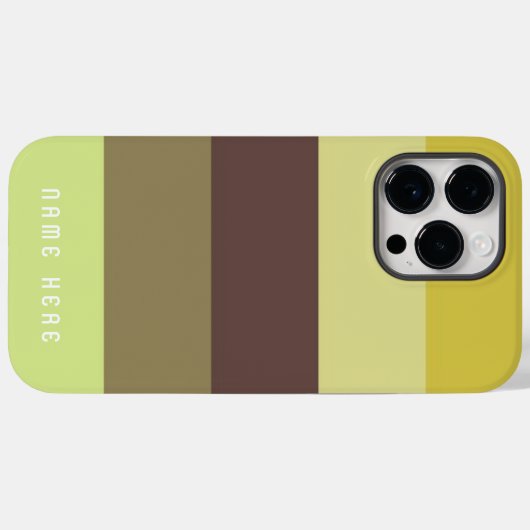 カスタマイズ可能なモノグラム名とColorBlocksデザイン Case-Mate iPhoneケース (裏面 (横))