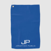 カスタマイズ可能なモノグラム名エレガントモダンテンプレート ゴルフタオル (正面)