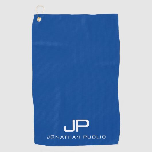 カスタマイズ可能なモノグラム名エレガントモダンテンプレート ゴルフタオル (正面)