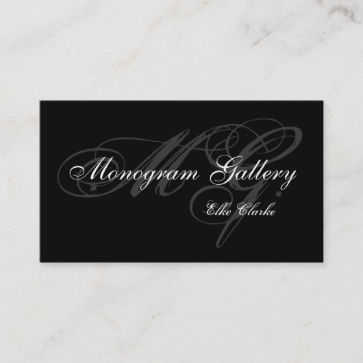 カスタマイズ可能なモノグラム名刺 名刺 (正面)