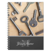 カスタマイズ可能なモノグラム違う鍵! ノートブック (正面)