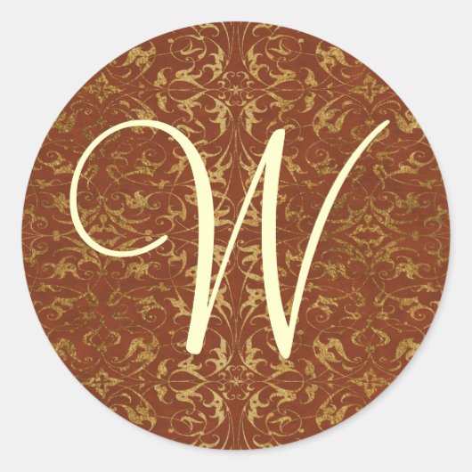 カスタマイズ可能なモノグラム ラウンドシール (正面)