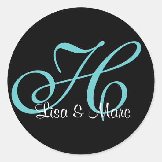 カスタマイズ可能なモノグラム ラウンドシール (正面)