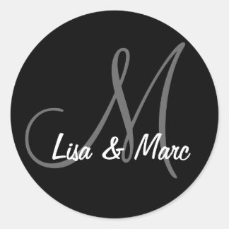 カスタマイズ可能なモノグラム ラウンドシール