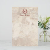 カスタマイズ可能なモノグラム 便箋 (スタンド正面)