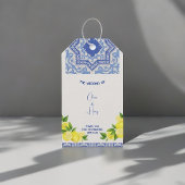カスタマイズ可能なモロッコイタリアン/青のタイルの贈り物ラベル ギフトタグ