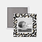 カスタマイズ可能なユキヒョウ写真枠磁石 マグネット (正面/裏面)