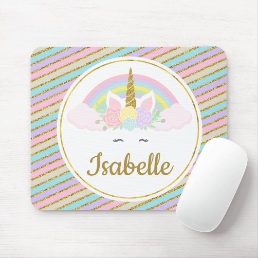 カスタマイズ可能なユニコーンのマウスパッド マウスパッド (マウス)