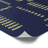 カスタマイズ可能なユニバーサル価格表。 ポスター (角)