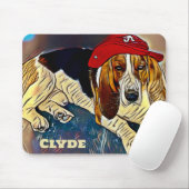 カスタマイズ可能なユニークなクライド犬の マウスパッド (マウス)