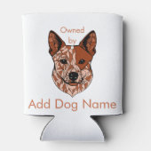 カスタマイズ可能なユーザー（赤いヒーラー） 缶クーラー (裏面)