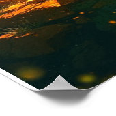 カスタマイズ可能なヨガ瞑想ポーズ ポスター (角)