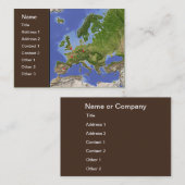 カスタマイズ可能なヨーロッパの地図! 名刺 (正面/裏面)