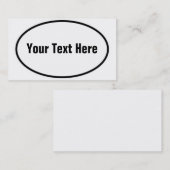 カスタマイズ可能なヨーロッパの楕円形の名刺 名刺 (正面/裏面)