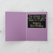 カスタマイズ可能なライトの名前 カード (内部)