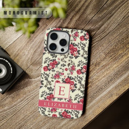 カスタマイズ可能なライトイエローの花柄バラの花 iPhone 15 PRO MAXケース