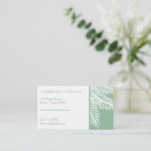 カスタマイズ可能なライトグリーンビーチ 名刺 (スタンド正面)
