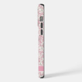 カスタマイズ可能なライトソフトパステルピンクホワイトペイズリー iPhoneケース (左側面)