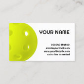 カスタマイズ可能なライムグリーンのリアルな漬物ボール 名刺 (裏面)
