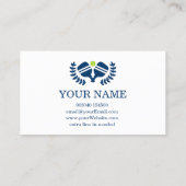 カスタマイズ可能なライムグリーンのリアルな漬物ボール 名刺 (裏面)