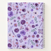 カスタマイズ可能なライラック フローラル パターン 植物学 ノートブック (裏面)