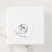 カスタマイズ可能なラインアートスケッチイラストレーションPug フェイバータグ (インサイチュ)