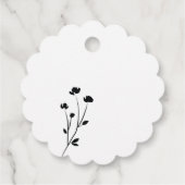 カスタマイズ可能なラインアートスケッチイラストレーションPug フェイバータグ (裏面)