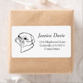 カスタマイズ可能なラインアートパグ ラベル (インサイチュ)