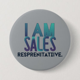 カスタマイズ可能なラウンドI am営業担当者 缶バッジ