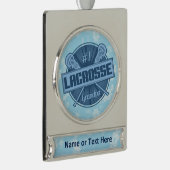 カスタマイズ可能なラクロスグランドパクリスマスオーナメント シルバープレートバナーオーナメント (右)