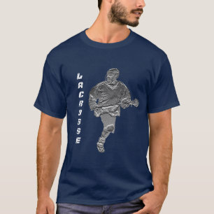 カスタマイズ可能なラクロスプレーヤーのTシャツ Tシャツ