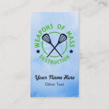 カスタマイズ可能なラクロス武器の名刺