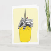 カスタマイズ可能なラクーンの抱擁 カード (正面)