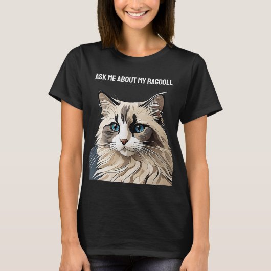 カスタマイズ可能なラグドール Tシャツ (正面)