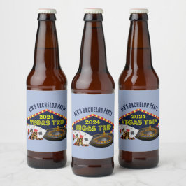 カスタマイズ可能なラスベガス新婚前旅行カジノ ビールラベル