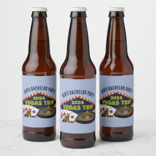 カスタマイズ可能なラスベガス新婚前旅行カジノ ビールラベル