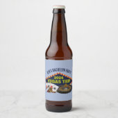 カスタマイズ可能なラスベガス新婚前旅行カジノ ビールラベル (正面)