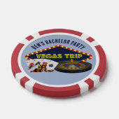 カスタマイズ可能なラスベガス新郎旅程 カジノ ポーカーチップ (シングル)