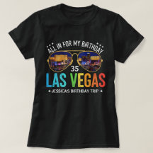 カスタマイズ可能なラスベガス誕生日グループ旅行Tシャツ