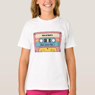 カスタマイズ可能なラブ・ジャム・カセットテープ - オリジナル名入れ Tシャツ