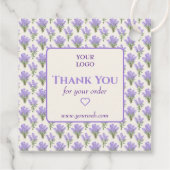 カスタマイズ可能なラベンダーフローラビジネスありがとうございましたTa フェイバータグ (裏面)