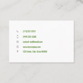 カスタマイズ可能なランドスケー気にパー芝生 名刺 (裏面)