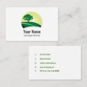 カスタマイズ可能なランドスケー気にパー芝生 名刺 (正面/裏面)