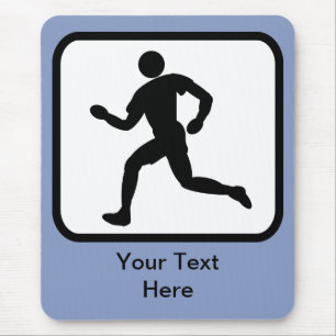 カスタマイズ可能なランナーロゴ マウスパッド